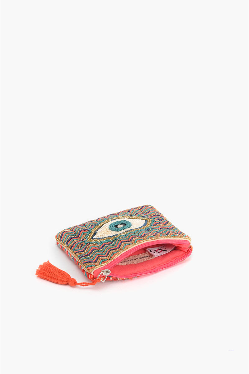 Evil Eye Goodluck Embellished Mini Pouches