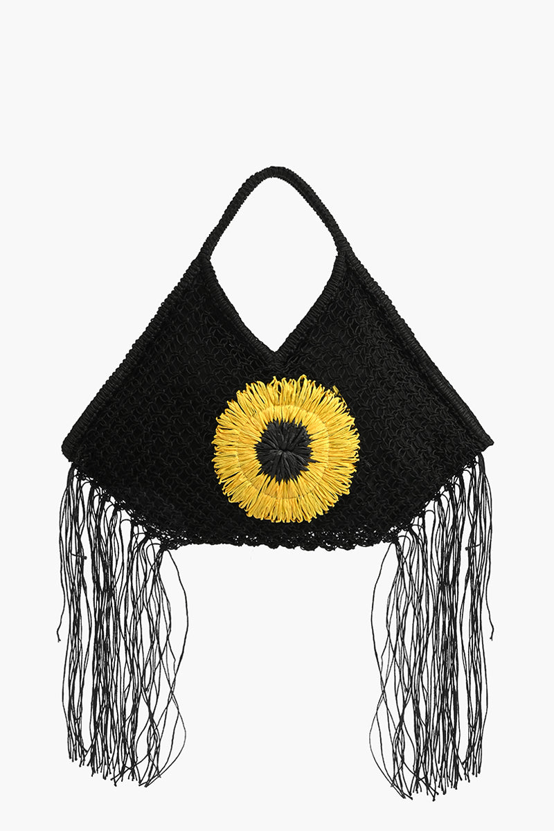 Sunflower Macrame Tote