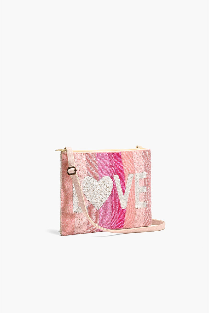 Love Top Zip Clutch