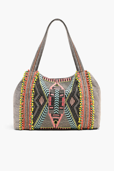 America and Beyond Beaded Bee outlet Glam Tote