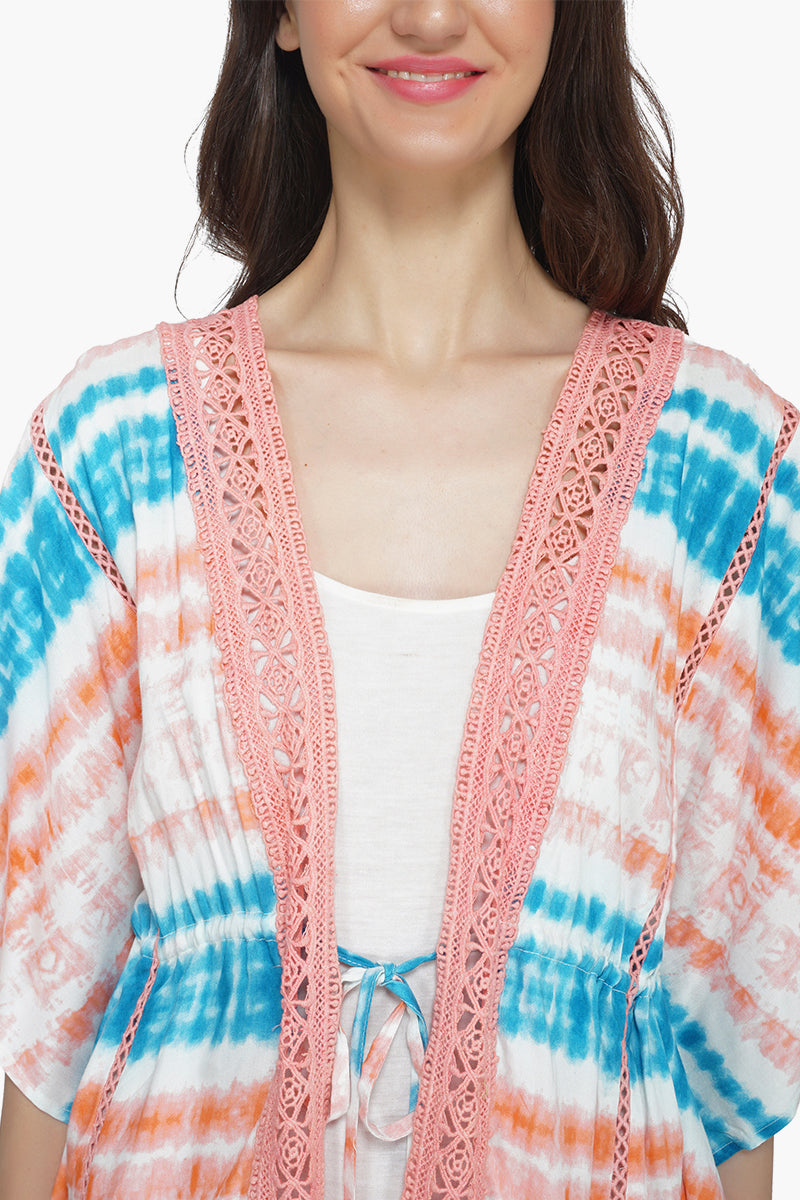 Coral Reef Tie Dye Cover Up