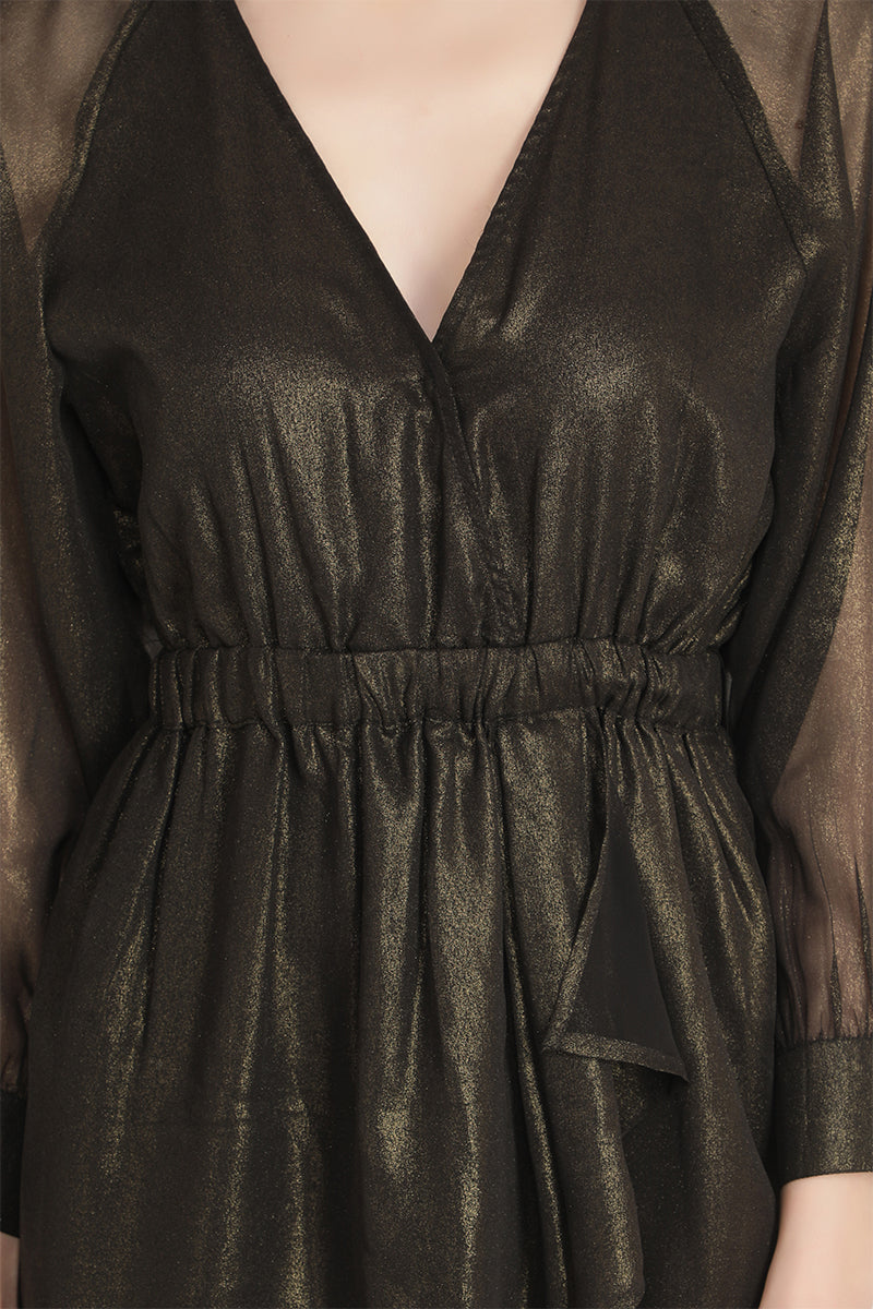 Black Shimmer Romper