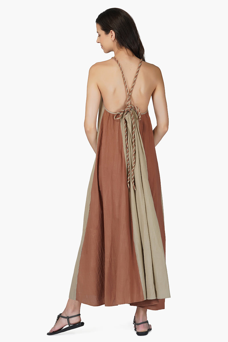 Sandstone Cotton Maxi Dress