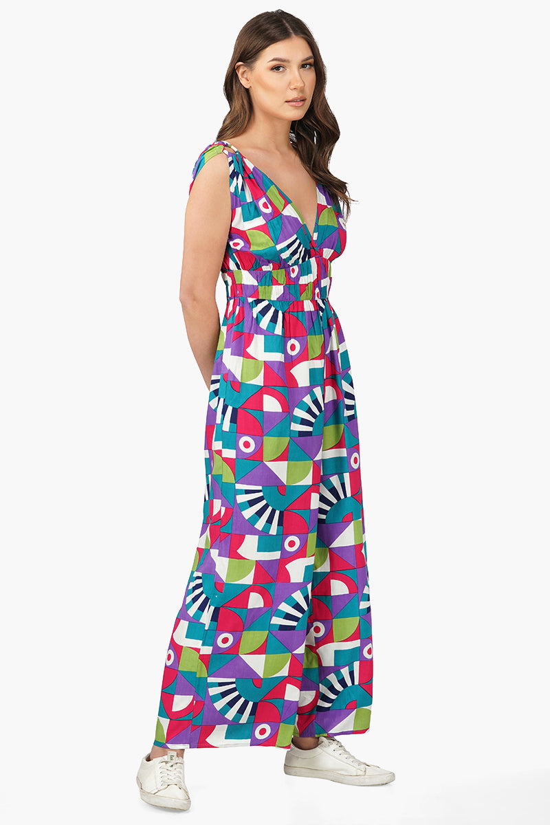 Geo Toucan Viscose Jumpsuit